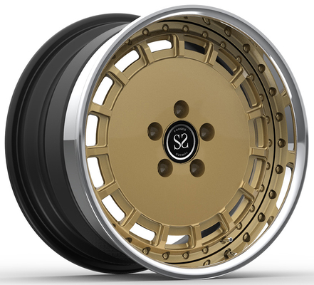 19x8.5ET38/19x9.5ET56/5x112/66.6 3-PC Polido + Cinturones de bronce para 2019 Mercedes-Benz Clase C AMG C 63 S Br205