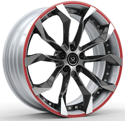 19x8.5ET9 /19x10 ET19 Brillo Negro Ventanas Cara Blanca Y Anillo Rojo Para 2001 E39 M5