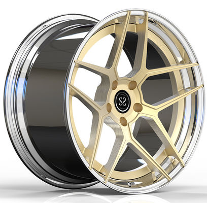 20x9.0 y 20x11 de oro cepillado personalizado 2-PC llantas forjadas para Porsche 997 Turbo 2006