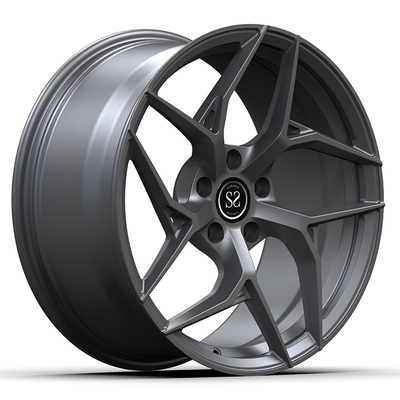 Tesla Modelo S Plaid Personalizado 1-PC Cintas forjadas Staggered 21x10 y 22x11 Satin Gunmetal