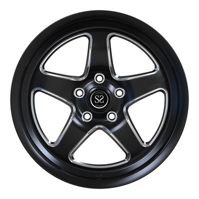 Después del estilo de mercado Brillo Negro Mecanizado 16X7J 5x127 Tamaño de perno para Jeep Cherokee II (XJ)