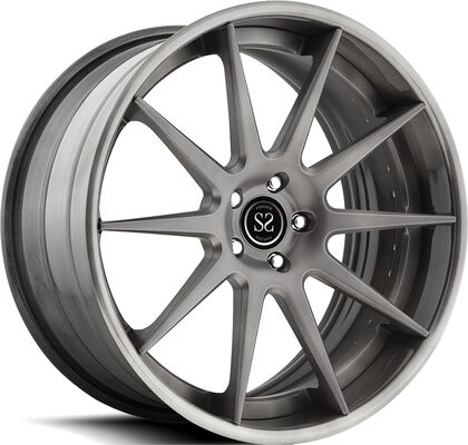 20x10.5 20x12 2PC forjado bordea el disco del negro del barril del lustre para Nissan GT-R