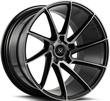 18x8.0 Satin Negro Polished Face Personalizado 1-PC Ruedas Forjadas para Audi A1