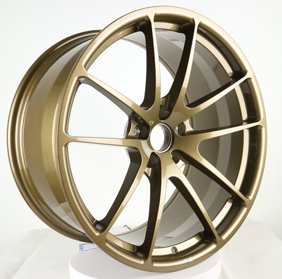 borde forjado de una sola pieza de bronce de la rueda de 19 pulgadas para el coche de competición Porsche 991 5x130