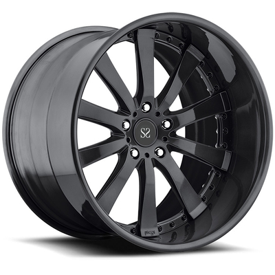 La aleación modificada para requisitos particulares negro brillante bordea 22 para Land Rover 2-Piece forjó los bordes 5x120 5x108