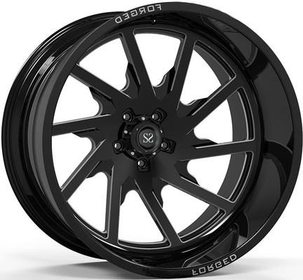 Del negro brillante 24x12 y 24x14 de los bordes del Rad trabajó a máquina el labio profundo borde modificado para requisitos particulares de las ruedas 4x4