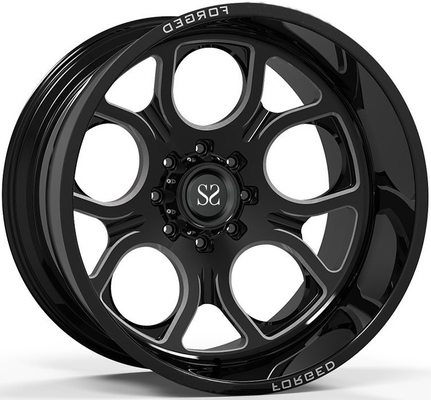 Off Road 4x4 rueda 20x10 20x12 los bordes profundos del plato del negro brillante 24x12 y 24x14 de 20x14