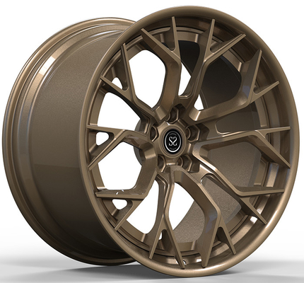 La aleación de aluminio de bronce 6061-T 6 2 pedazos forjó el modelo negro híper 5x120 de encargo 5x114.3 5x139.7 5x110 5x112 del perno de las ruedas