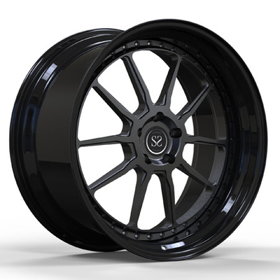 Bordes profundos de adaptación del plato de Grey Barrel Gloss Black Forged del centro de concepción