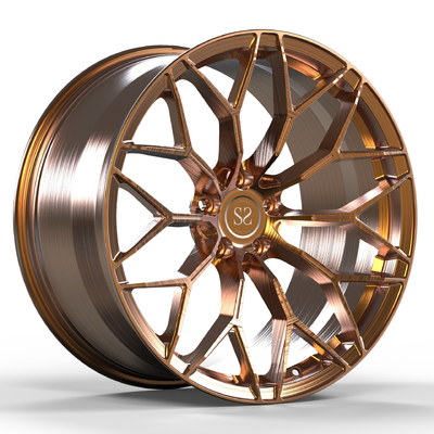El monoblock de bronce cepillado 21 pulgadas forjó la rueda para Ferrari 458 bordes de 1 aleación del pedazo