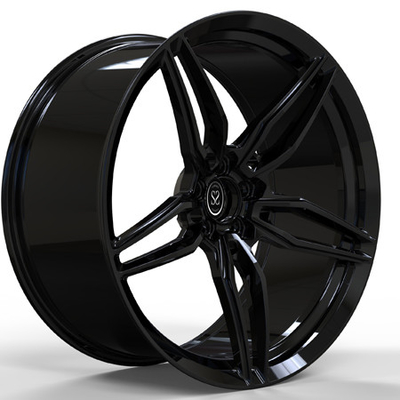 La rueda forjada de encargo del metal de arma del negro brillante 1pc para Mercedes Benz Glc 22x9 22x10.5 escalonó bordes de la aleación