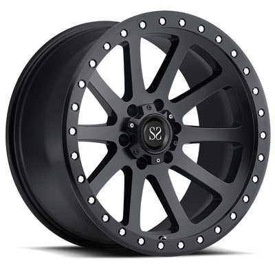 20 22 24 pulgadas de encargo 6 x 139,7 5 x 150 5 x 127 resistentes Matt Black 4 x 4 ruedas forjadas de Off Road