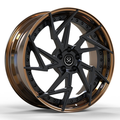 Adaptado a Audi A3 Custom Bronce 2-PC Forjado de aleación de las llantas 18 y 19 pulgadas 5x112 patrón de perno
