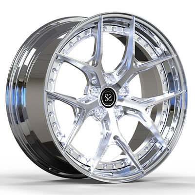 Los 2 pedazos polaco forjaron los bordes Taggered 19 21 pulgadas de 5x112 cabido a Audi RS5