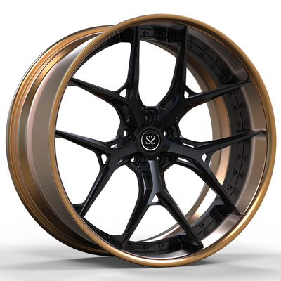 Bordes forjados de encargo de Matte Bronze Barrel Grey 22x11 RS6 del centro de ruedas de la aleación de 2 pedazos