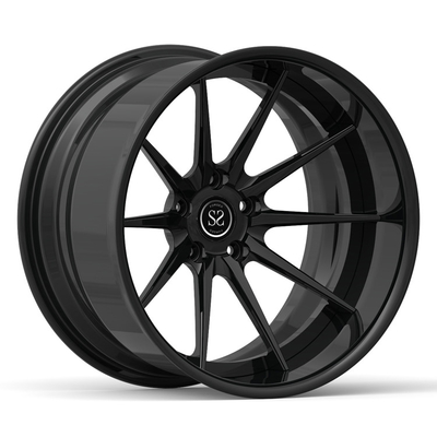 Matte Black Forged 2 pedazos bordea 20 ruedas cóncavas del transporte de Pontiac de la aleación del plato profundo de 19 pulgadas 19x9 19x11