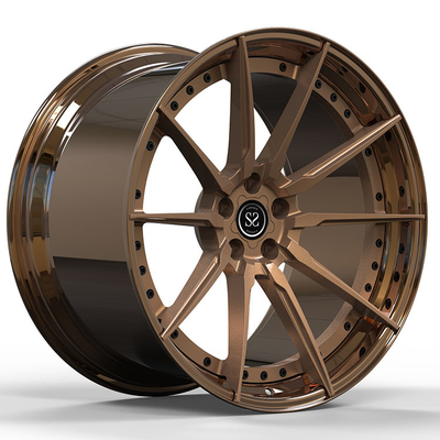 Los bordes de bronce 5x112 de Mercedes Benz Forged Wheels 2-PC del lustre escalonaron 21 pulgadas