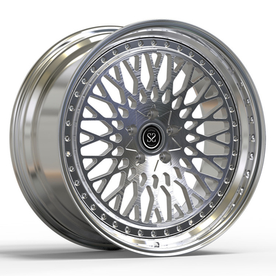 la PC 2 pulió las ruedas para el golf que 6 R forjados cepillaron bordes del coche de la aleación del metal de arma 20inch 20x9.5