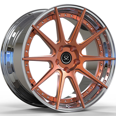 SS2007 21 la pulgada Ferrari forjó las ruedas 2-PC anaranjado polaco F430 5x108